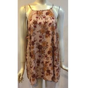 Floral Sleeveless Blouse - Multicolor